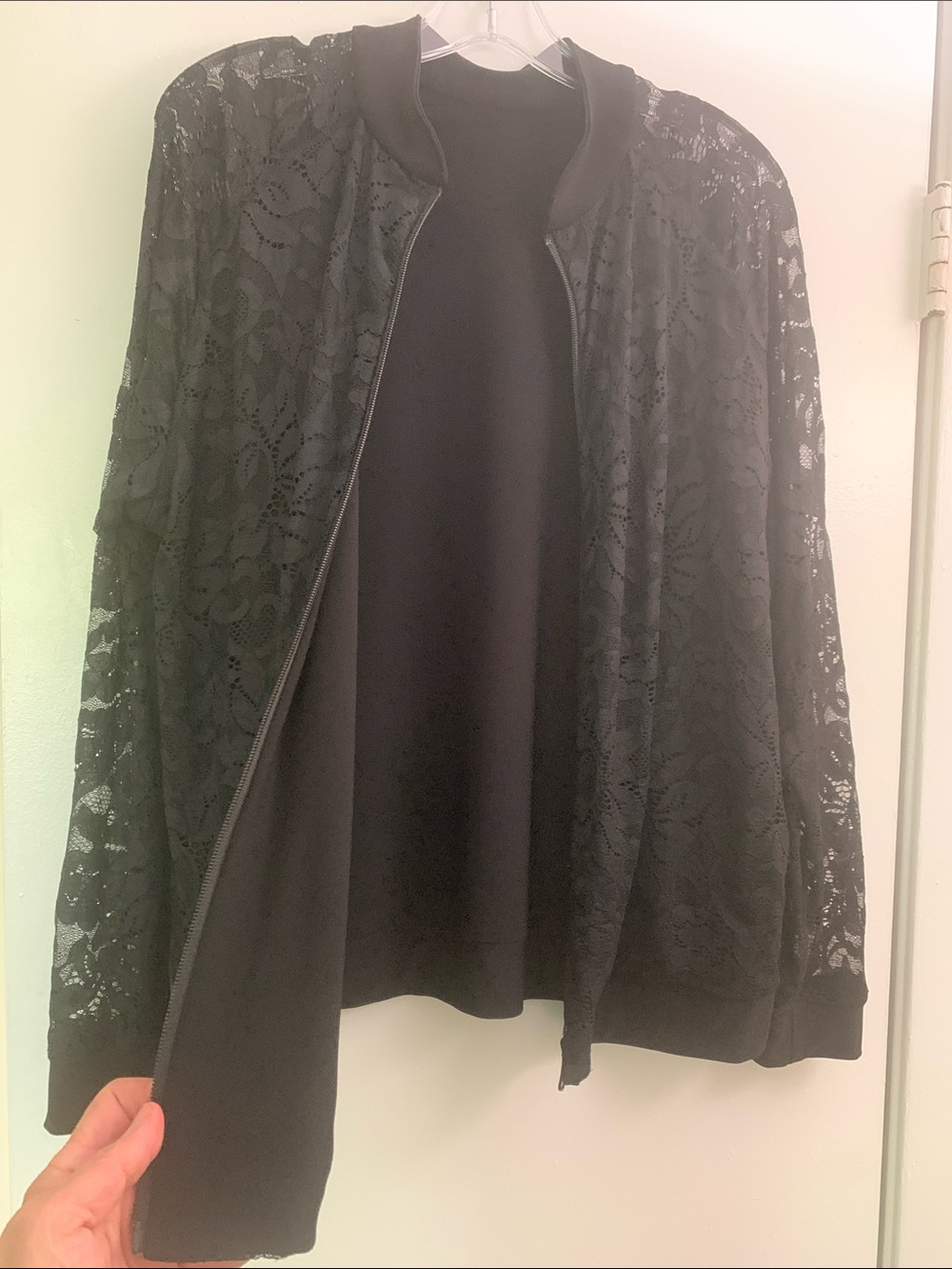 SYMPLI size 10 bomber reversible lace women’s jacket pockets travel elegant - Picture 6 of 8